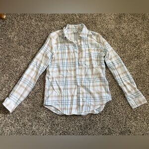 Abercrombie Kids Plaid Button Down Shirt - Blue and Brown